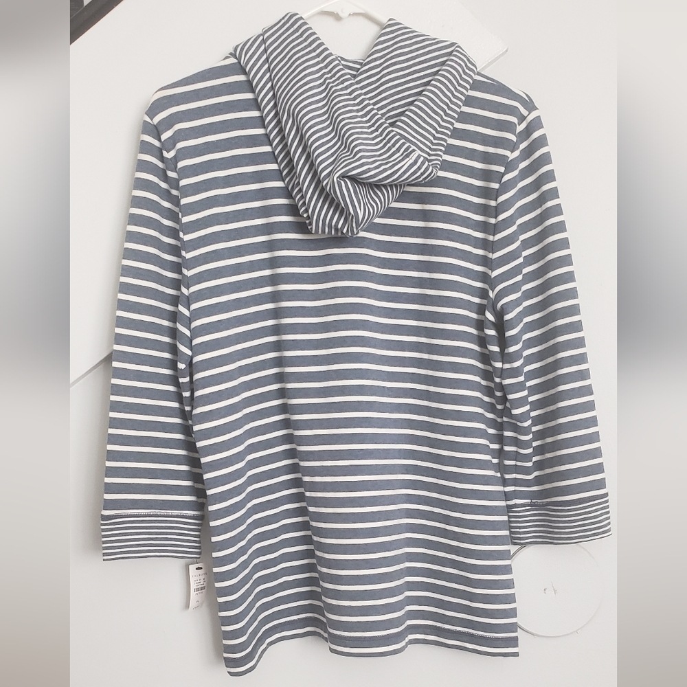 T by Talbots stripes zip up jacket (NWT) - Picture 6 of 6